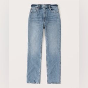 Abercrombie Curve Love 90s Ultra High Rise Straight Jeans